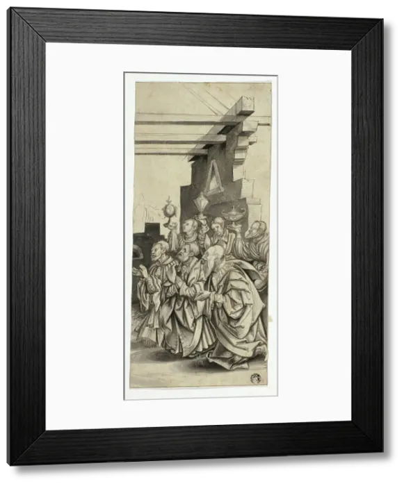 Framed Print : Adoration of the Magi, n.d. Creator: Studio of Hans Burgkmair, the elder German Framed Print : Adoration of the Magi, n.d. Creator: Studio of Hans Burgkmair, the elder German