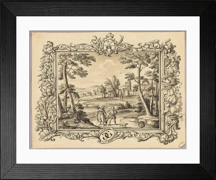 Framed Print : Vignette of Tobias and the Angel, n.d. Creator: Style of Henry Fuseli (Swiss, active in England)
