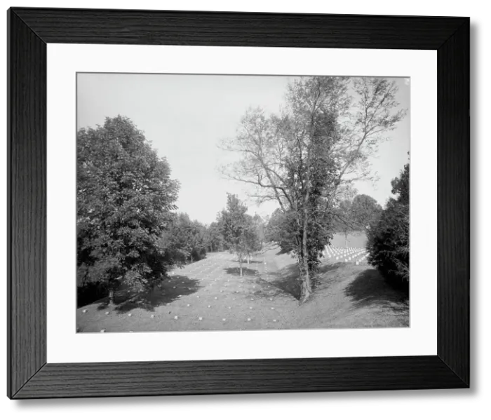 Framed Print : Vicksburg National Cemetery, terraces, between 1880 and 1897. Creator: William H. Jackson Framed Print : Vicksburg National Cemetery, terraces, between 1880 and 1897. Creator: William H. Jackson