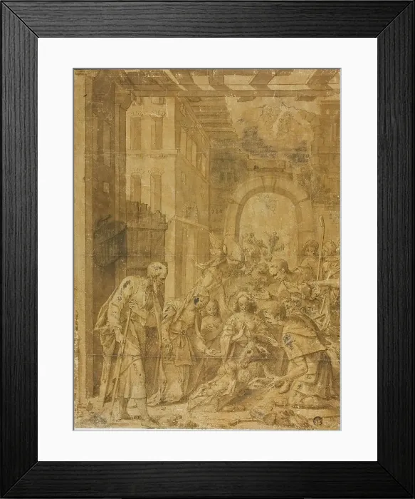 Framed Print : Adoration of the Shepherds, n.d. Creators: Hans von Aachen, Giuseppe Heintz Framed Print : Adoration of the Shepherds, n.d. Creators: Hans von Aachen, Giuseppe Heintz