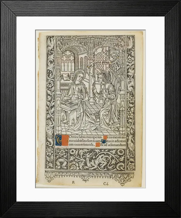 Framed Print : Annunciation, from a book of hours, 1505 / 10. Creator: Thielmann Kerver Framed Print : Annunciation, from a book of hours, 1505 / 10. Creator: Thielmann Kerver