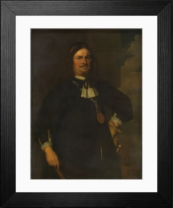 Framed Print : Portrait of Adriaen Banckert (c.1620-1684), Vice Admiral of Zeeland, c.1648-c.1670. Creator: Hendrick Berckman Framed Print : Portrait of Adriaen Banckert (c.1620-1684), Vice Admiral of Zeeland, c.1648-c.1670. Creator: Hendrick Berckman
