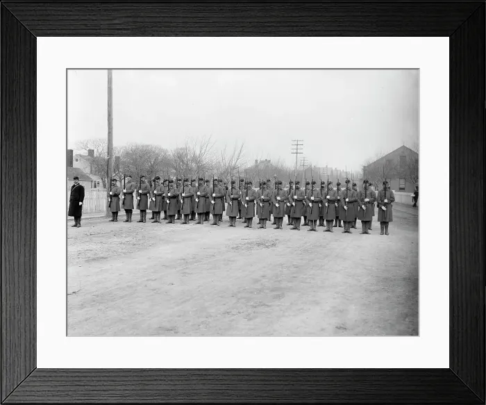 Framed Print : U.S.S. Columbia, Marines, between 1894 and 1901. Creator: Unknown Framed Print : U.S.S. Columbia, Marines, between 1894 and 1901. Creator: Unknown