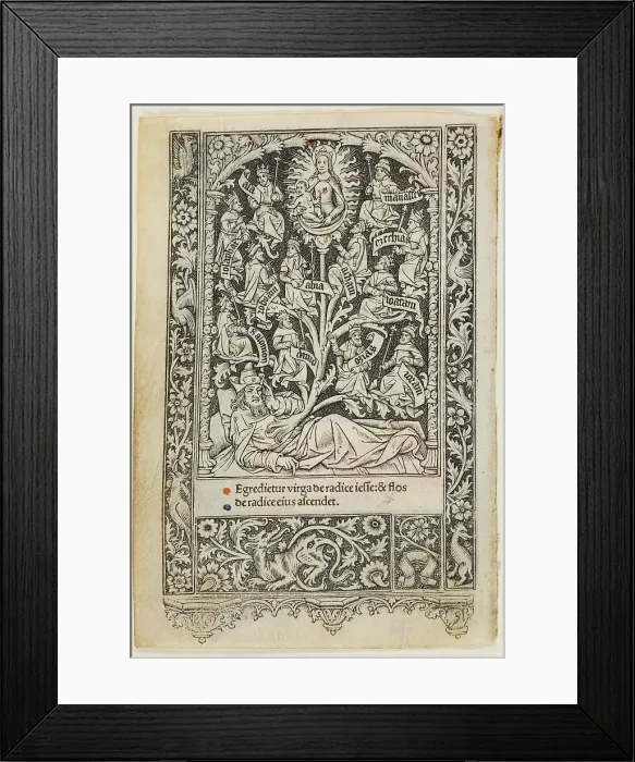 Framed Print : The Tree of Jesse, from a book of hours, 1505 / 10. Creator: Thielmann Kerver Framed Print : The Tree of Jesse, from a book of hours, 1505 / 10. Creator: Thielmann Kerver