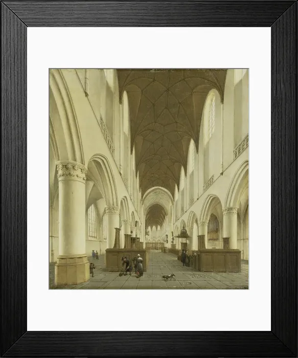 Framed Print : The interior of Saint Bavo's Church in Haarlem, 1660-1703. Creator: Isaak van Nickele Framed Print : The interior of Saint Bavo's Church in Haarlem, 1660-1703. Creator: Isaak van Nickele