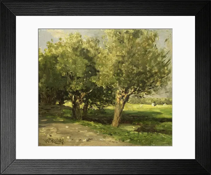 Framed Print : Willow trees, 1875-1885. Creator: Willem Roelofs Framed Print : Willow trees, 1875-1885. Creator: Willem Roelofs