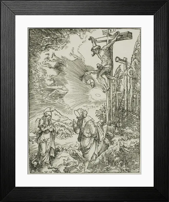 Framed Print : The Large Crucifixion, c. 1516. Creator: Wolf Huber Framed Print : The Large Crucifixion, c. 1516. Creator: Wolf Huber