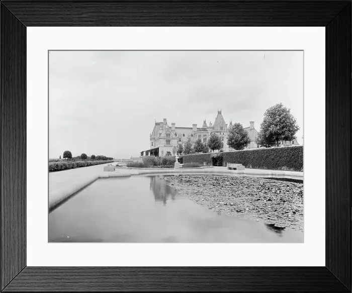 Framed Print : Biltmore House from the south terrace, c1902. Creator: William H. Jackson Framed Print : Biltmore House from the south terrace, c1902. Creator: William H. Jackson