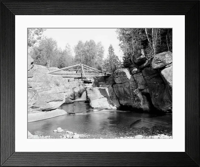 Framed Print : Upper falls of the Ammonoosuc, White Mts. N.H. c1906. Creator: Unknown Framed Print : Upper falls of the Ammonoosuc, White Mts. N.H. c1906. Creator: Unknown