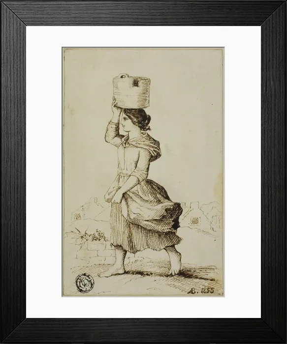 Framed Print : Girl of Claddagh or Fishing Suburb, Galway, 1855. Creator: A. Bradstreet Framed Print : Girl of Claddagh or Fishing Suburb, Galway, 1855. Creator: A. Bradstreet