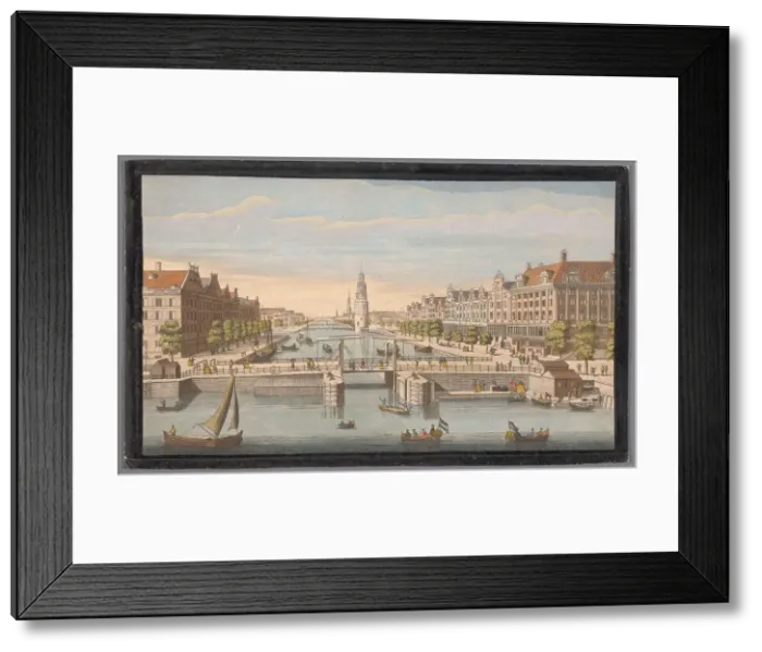 Framed Print : View of the Oudeschans in Amsterdam seen from the IJ, 1752. Creator: Anon Framed Print : View of the Oudeschans in Amsterdam seen from the IJ, 1752. Creator: Anon