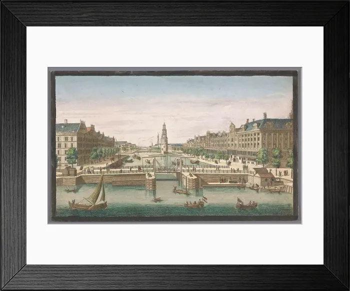 Framed Print : View of the Oudeschans in Amsterdam seen from the IJ, 1752. Creator: Anon Framed Print : View of the Oudeschans in Amsterdam seen from the IJ, 1752. Creator: Anon
