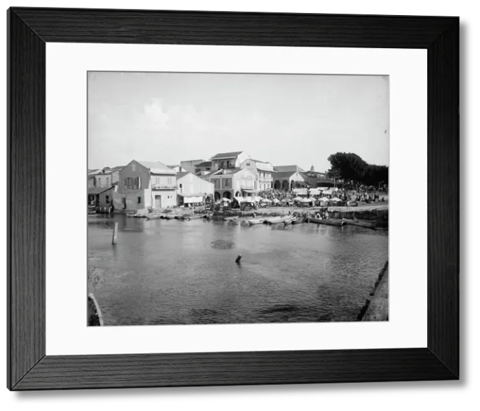 Framed Print : Tampico from the wharf, between 1880 and 1897. Creator: William H. Jackson Framed Print : Tampico from the wharf, between 1880 and 1897. Creator: William H. Jackson