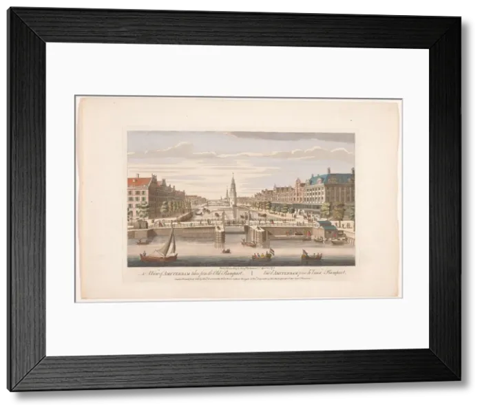 Framed Print : View of the Oudeschans in Amsterdam seen from the IJ, 1752. Creator: Anon Framed Print : View of the Oudeschans in Amsterdam seen from the IJ, 1752. Creator: Anon