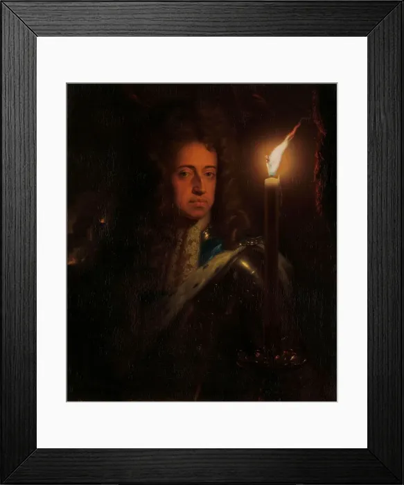 Framed Print : Portrait of William III (1650-1702), Prince of Orange, Stadholder and...King of Eng...c.1692-c.1697. Creator: Godfried Schalcken Framed Print : Portrait of William III (1650-1702), Prince of Orange, Stadholder and...King of Eng...c.1692-c.1697. Creator: Godfried Schalcken