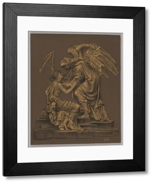 Framed Print : The Angel of Death, 1885. Creator: Mary Evelyn de Morgan Framed Print : The Angel of Death, 1885. Creator: Mary Evelyn de Morgan