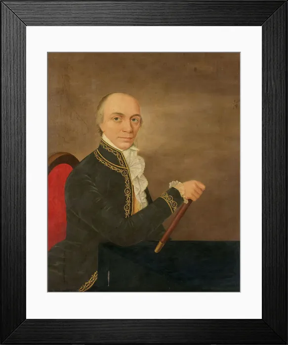 Framed Print : Portrait of Johannes Siberg, Governor-General of the Dutch East Indies, c.1800. Creator: Anon Framed Print : Portrait of Johannes Siberg, Governor-General of the Dutch East Indies, c.1800. Creator: Anon