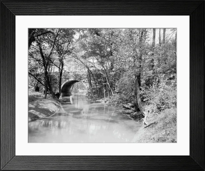 Framed Print : Bridge in Cherokee Park, Louisville, Ky. between 1900 and 1910. Creator: Unknown Framed Print : Bridge in Cherokee Park, Louisville, Ky. between 1900 and 1910. Creator: Unknown