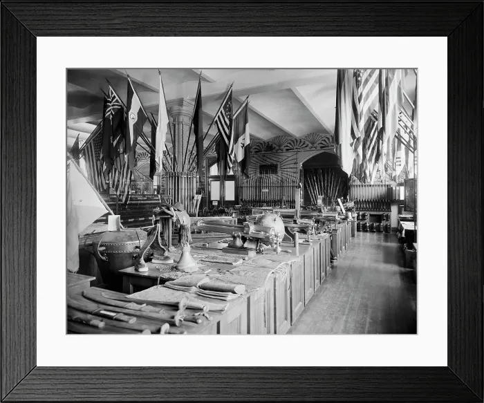 Framed Print : Ordnance Museum, Academy Hall, U.S. Military Academy, c1901. Creator: William H. Jackson Framed Print : Ordnance Museum, Academy Hall, U.S. Military Academy, c1901. Creator: William H. Jackson