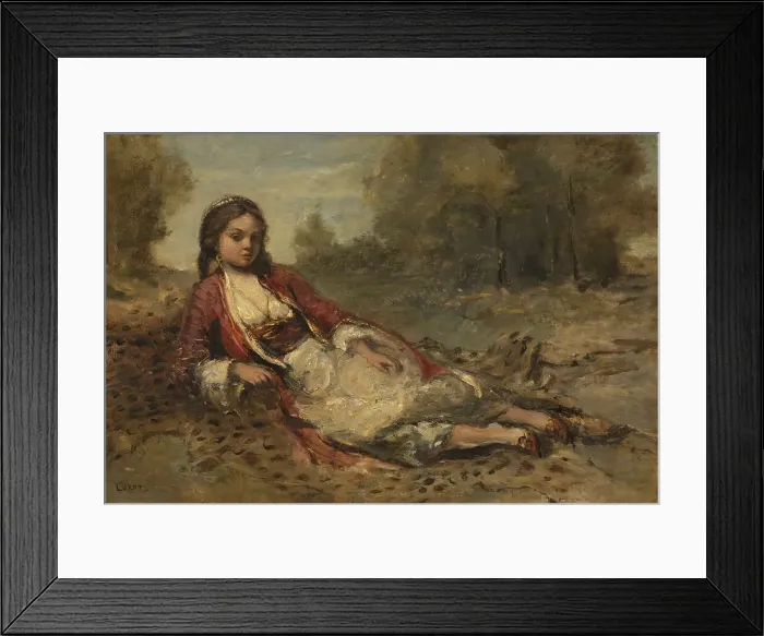 Framed Print : Algerian, 1871-1873. Creator: Jean-Baptiste-Camille Corot Framed Print : Algerian, 1871-1873. Creator: Jean-Baptiste-Camille Corot