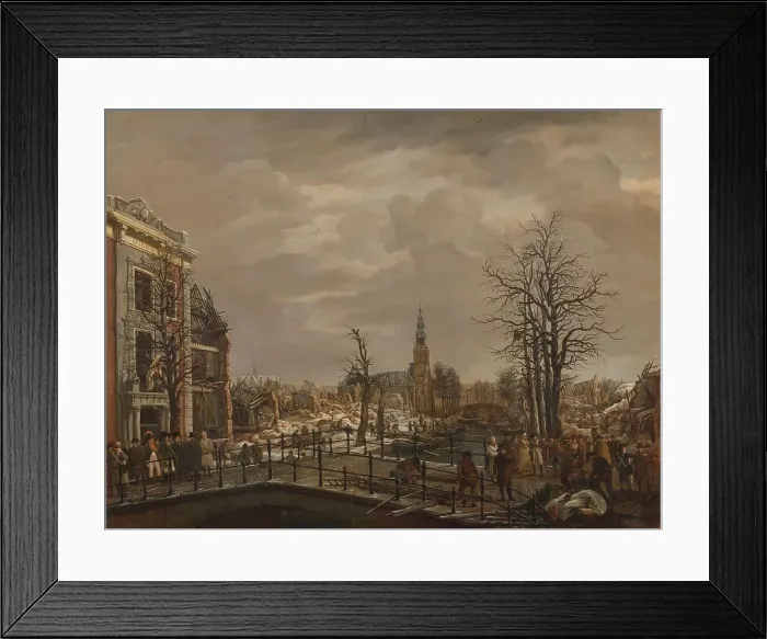 Framed Print : The Rapenburg in Leiden, 1807. Creator: Carel Lodewijk Hansen Framed Print : The Rapenburg in Leiden, 1807. Creator: Carel Lodewijk Hansen