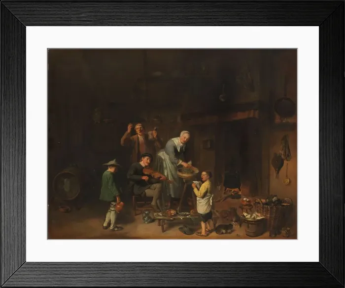 Framed Print : Peasant Family Singing, 1640-1677. Creator: Pieter Jacobsz. Duyfhuijsen