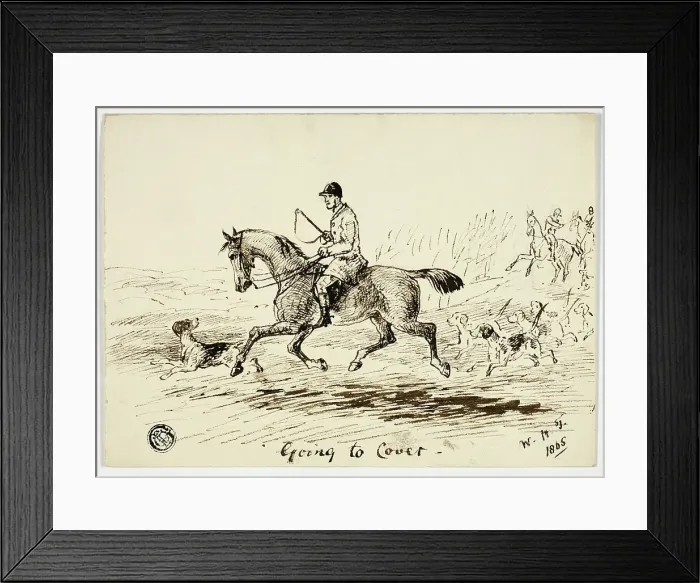 Framed Print : Going to Cover, 1865. Creator: W. H. Temple Framed Print : Going to Cover, 1865. Creator: W. H. Temple