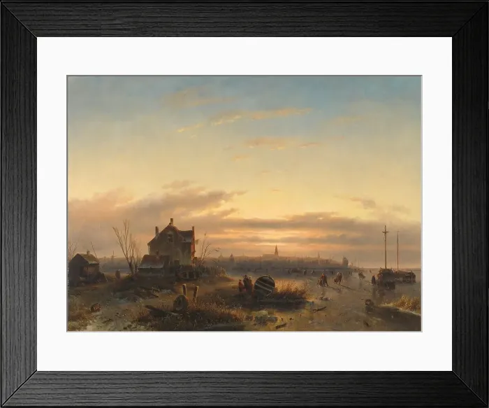 Framed Print : Winter op het IJ voor Amsterdam, 1850. Creator: Charles Henri Joseph Leickert Framed Print : Winter op het IJ voor Amsterdam, 1850. Creator: Charles Henri Joseph Leickert