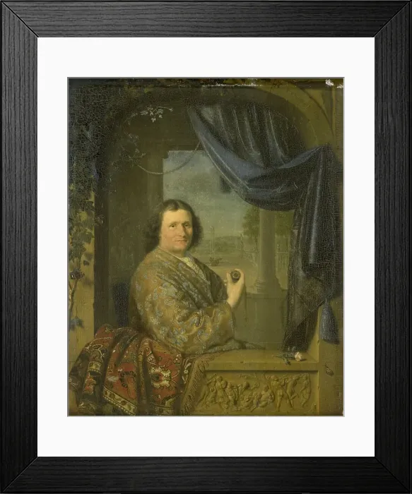 Framed Print : Portrait of a Man with a Watch, 1688. Creator: Pieter Cornelisz. van Slingeland Framed Print : Portrait of a Man with a Watch, 1688. Creator: Pieter Cornelisz. van Slingeland