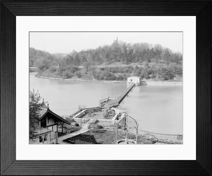 Framed Print : Water works, Eden Park, Cincinnati, Ohio, between 1900 and 1910. Creator: Unknown Framed Print : Water works, Eden Park, Cincinnati, Ohio, between 1900 and 1910. Creator: Unknown