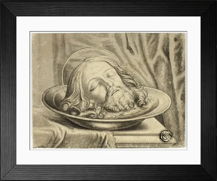 Framed Print : John the Baptist's Head on Charger, n.d. Creator: Samuel Shelley Framed Print : John the Baptist's Head on Charger, n.d. Creator: Samuel Shelley