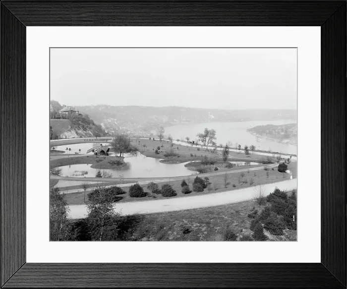 Framed Print : Up the Ohio from Eden Park, Cincinnati, Ohio, between 1900 and 1910. Creator: Unknown Framed Print : Up the Ohio from Eden Park, Cincinnati, Ohio, between 1900 and 1910. Creator: Unknown