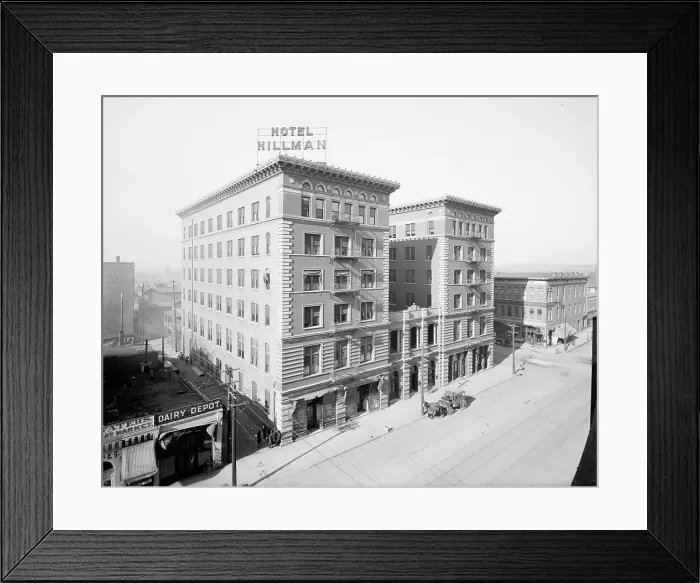 Framed Print : Hotel Hillman, Birmingham, Ala. c1906. Creator: Unknown Framed Print : Hotel Hillman, Birmingham, Ala. c1906. Creator: Unknown