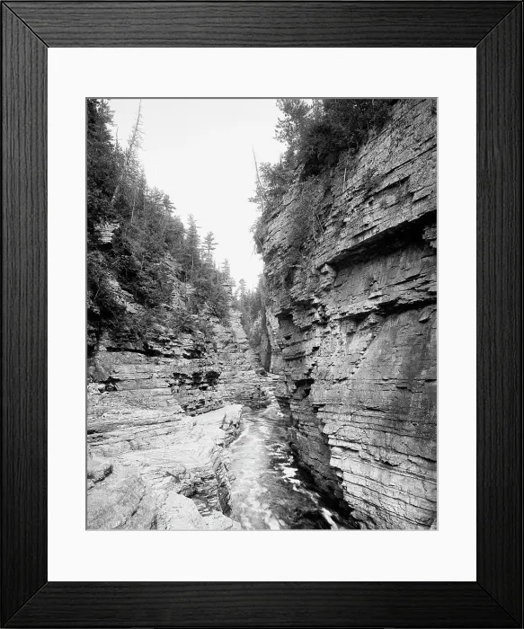 Framed Print : Long Gallery, Ausable Chasm, between 1900 and 1910. Creator: Unknown Framed Print : Long Gallery, Ausable Chasm, between 1900 and 1910. Creator: Unknown