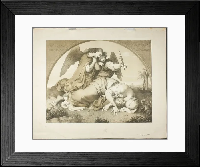 Framed Print : Death of Saint Cecilia, 1821. Creator: Johann Scheffer von Leonhardshoff Framed Print : Death of Saint Cecilia, 1821. Creator: Johann Scheffer von Leonhardshoff