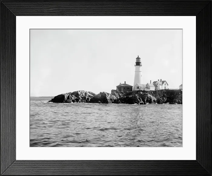 Framed Print : Portland Head Light, Portland, Maine, between 1900 and 1910. Creator: Unknown Framed Print : Portland Head Light, Portland, Maine, between 1900 and 1910. Creator: Unknown