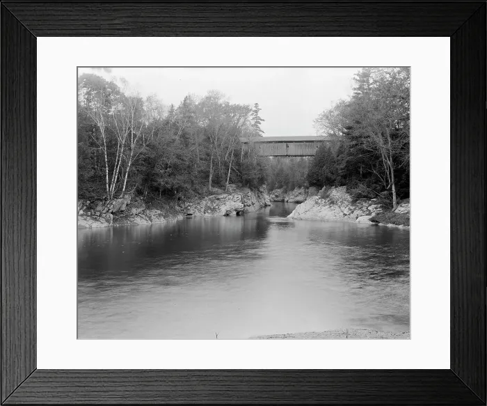 Framed Print : Winooski Gorge High Bridge, Burlington, Vt. between 1900 and 1910. Creator: Unknown Framed Print : Winooski Gorge High Bridge, Burlington, Vt. between 1900 and 1910. Creator: Unknown