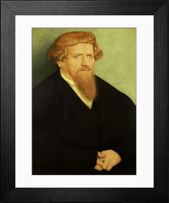 Framed Print : Portrait of a Man, 1548. Creator: Lucas Cranach the Younger Framed Print : Portrait of a Man, 1548. Creator: Lucas Cranach the Younger
