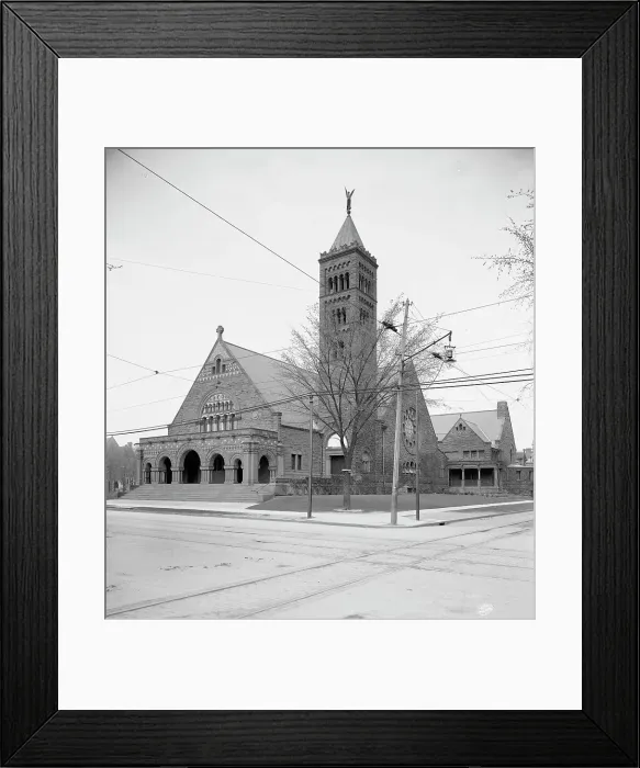 Framed Print : First Congregational Church, Detroit, Mich. between 1900 and 1906. Creator: Unknown Framed Print : First Congregational Church, Detroit, Mich. between 1900 and 1906. Creator: Unknown