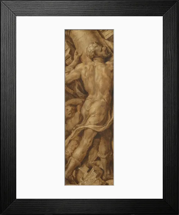 Framed Print : Samson Shattering the Pillars of the Temple, c.1550-c.1560. Creator: Maerten van Heemskerck Framed Print : Samson Shattering the Pillars of the Temple, c.1550-c.1560. Creator: Maerten van Heemskerck