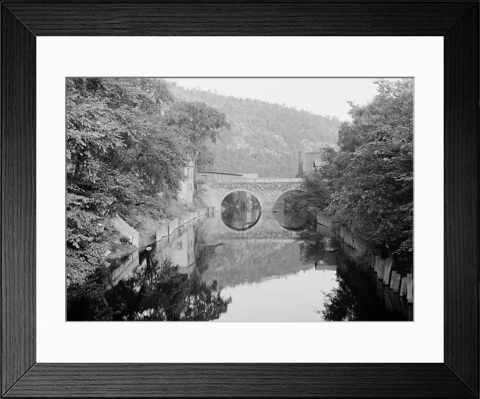 Framed Print : Canal, Bellows Falls, Vt. c1907. Creator: Unknown Framed Print : Canal, Bellows Falls, Vt. c1907. Creator: Unknown