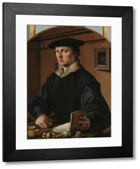 Framed Print : Portrait of a Man, possibly Pieter Gerritsz Bicker, 1529. Creator: Maerten van Heemskerck Framed Print : Portrait of a Man, possibly Pieter Gerritsz Bicker, 1529. Creator: Maerten van Heemskerck