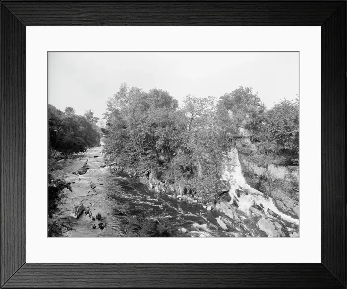 Framed Print : Wappinger's falls above the bridge, Poughkeepsie, N.Y. c1906. Creator: Unknown Framed Print : Wappinger's falls above the bridge, Poughkeepsie, N.Y. c1906. Creator: Unknown