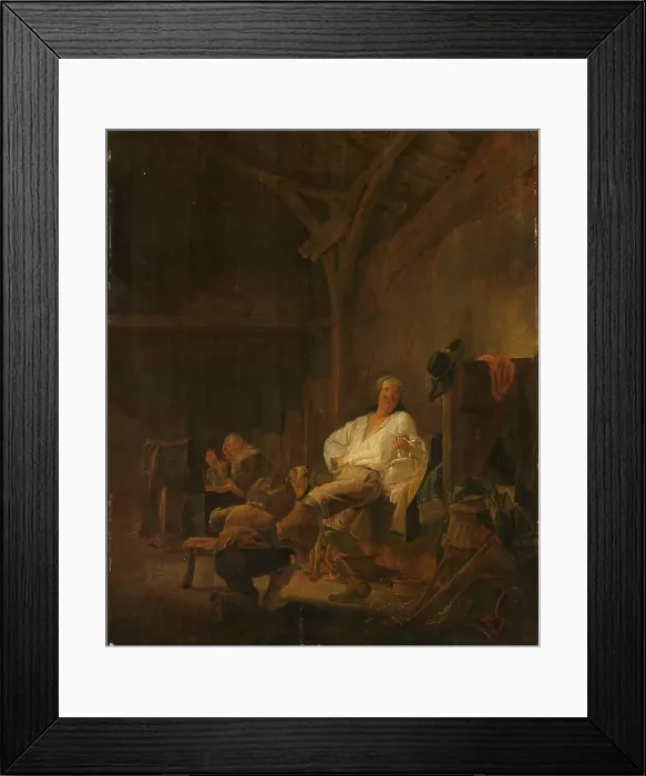 Framed Print : An officer in billeted quarters, 1640-1647. Creator: Maerten Stoop Framed Print : An officer in billeted quarters, 1640-1647. Creator: Maerten Stoop
