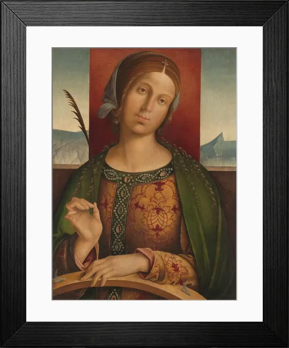 Framed Print : Saint Catherine of Alexandria, 1500-1530. Creator: Francesco Zaganelli Framed Print : Saint Catherine of Alexandria, 1500-1530. Creator: Francesco Zaganelli