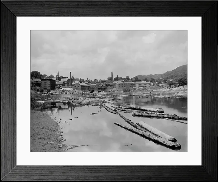 Framed Print : Connecticut River below Bellows Falls, Vt. between 1900 and 1910. Creator: Unknown Framed Print : Connecticut River below Bellows Falls, Vt. between 1900 and 1910. Creator: Unknown