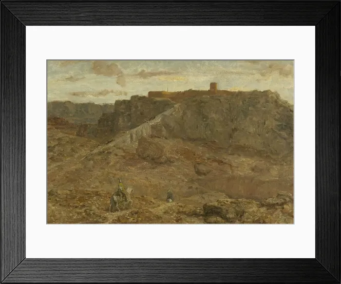 Framed Print : Mountainous Landscape in Egypt, 1880-1922. Creator: Marius Bauer Framed Print : Mountainous Landscape in Egypt, 1880-1922. Creator: Marius Bauer