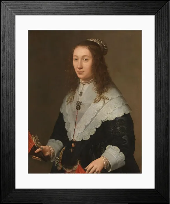 Framed Print : Catharina van Well (1626-1722), Wife of Guilliaam van Bleyswijk, 1640-1660. Creator: Gerard van Kuijl Framed Print : Catharina van Well (1626-1722), Wife of Guilliaam van Bleyswijk, 1640-1660. Creator: Gerard van Kuijl