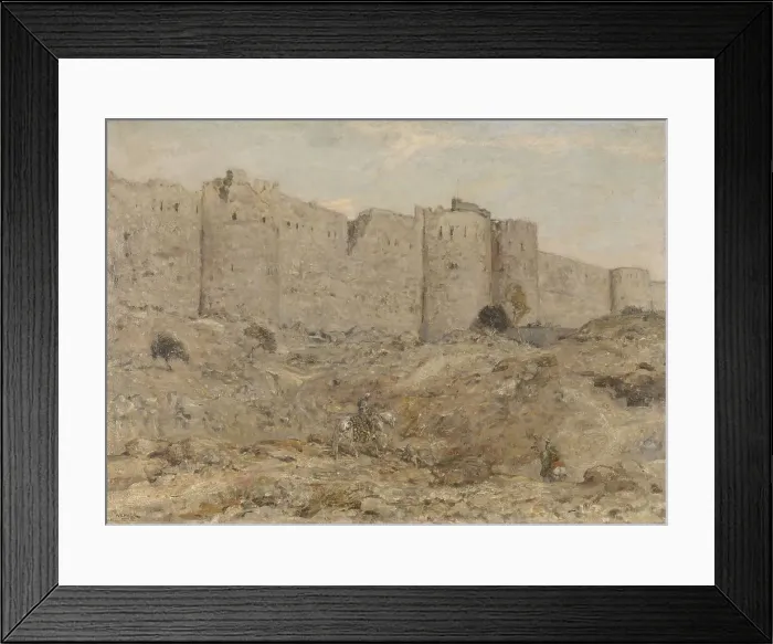 Framed Print : City wall in India, 1898-1900. Creator: Marius Bauer Framed Print : City wall in India, 1898-1900. Creator: Marius Bauer