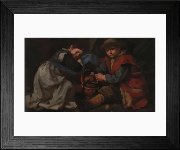 Framed Print : A Girl and a Boy with a Braizer. (Allegory of Winter'), 1655-1660. Creator: Bernhard Keil. A Girl and a Boy with a Braizer. (Allegory of Winter'), 1655-1660. Creator: Bernhard Keil Framed Print : A Girl and a Boy with a Braizer. (Allegory of Winter'), 1655-1660. Creator: Bernhard Keil. A Girl and a Boy with a Braizer. (Allegory of Winter'), 1655-1660. Creator: Bernhard Keil